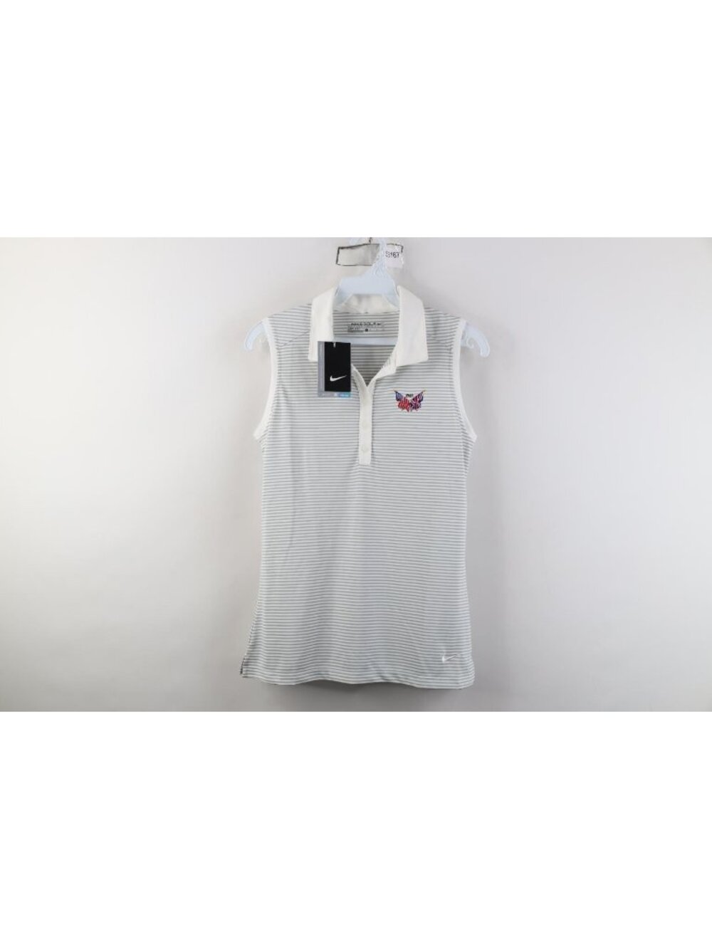 New Nike Golf Womens Small Striped 1969 Ryder Cup Sleeveless Golfing Polo Shirt